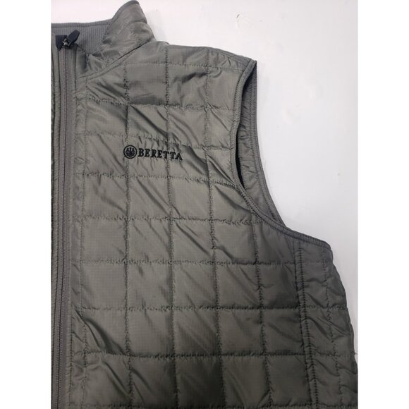 Beretta Men’s Green Quilted Vest Fleece Lined Outdoor Hunting Embroidery Size XL - Picture 5 of 14